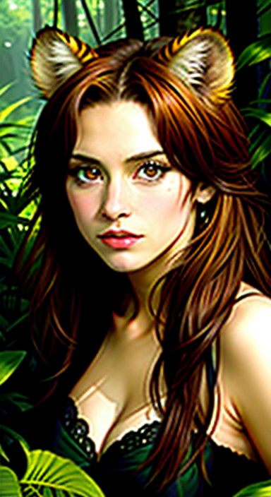 Ethereal Jungle Tigress in Dreamlike Realism