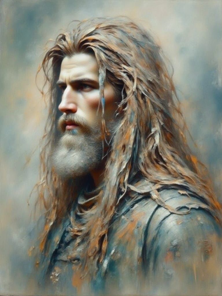 Medieval Man with Golden Leaf Dust