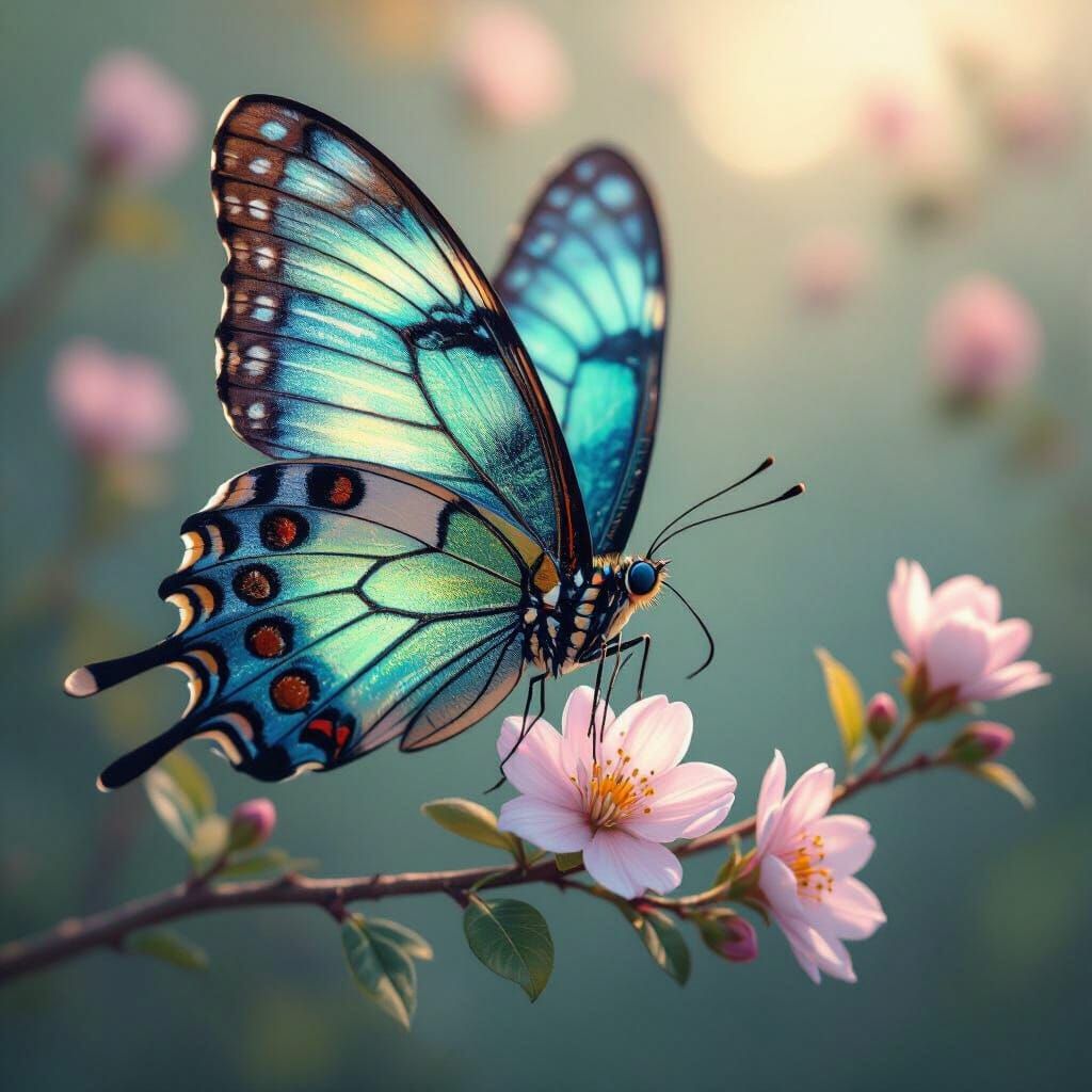 Enchanting Butterfly with Shimmering Wings
