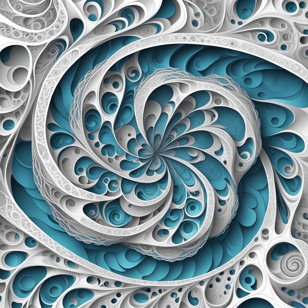 Abstract Vector Fractal of a Baby