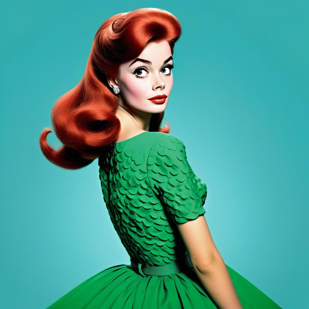 Ariel in 1960s Fashion: A Pop Art Rendition