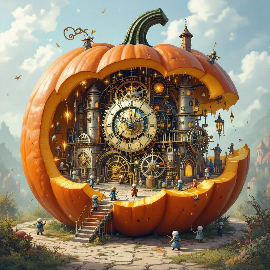 Clockwork Pumpkin City Powered by Starlight