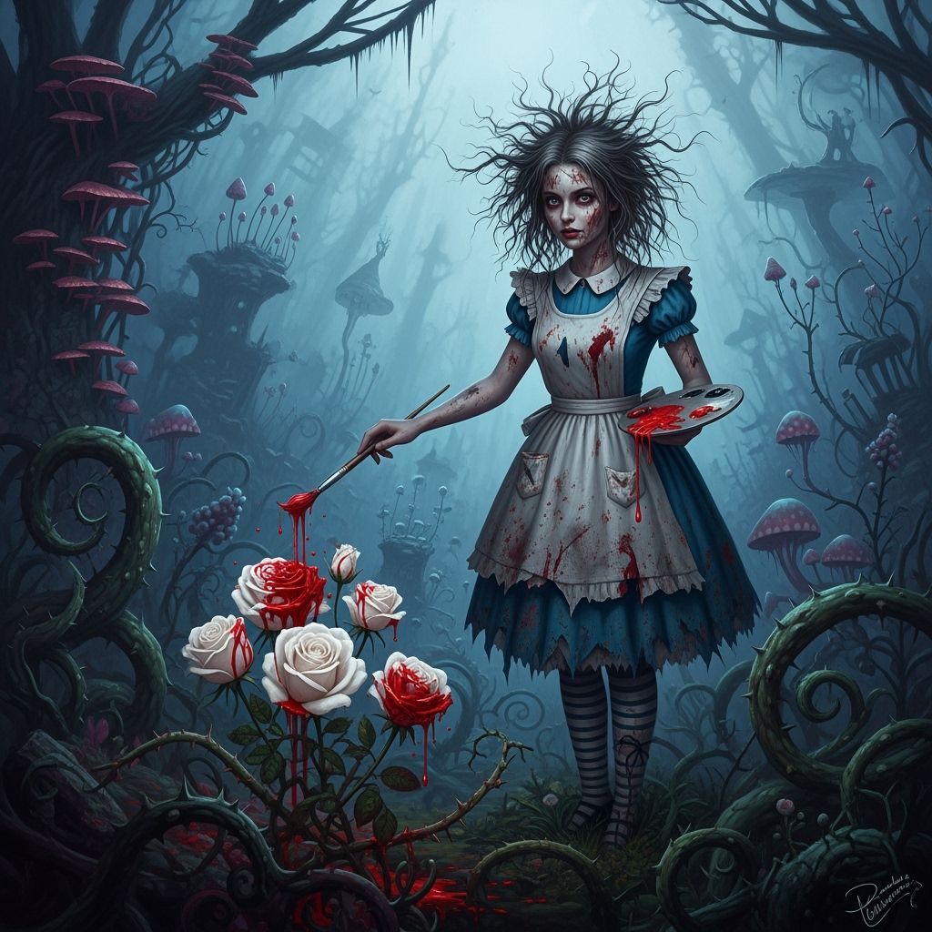 Alice Paints the Roses Red in Wonderland