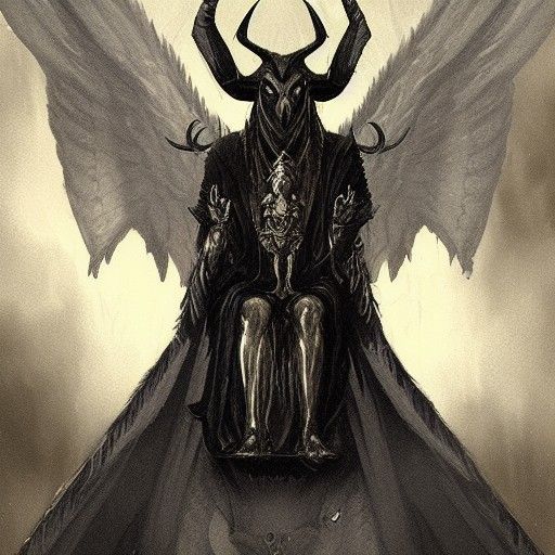 Lord Baphomet Enthroned: A Sinister Depiction