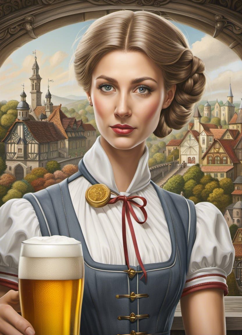 german beer garden waitress