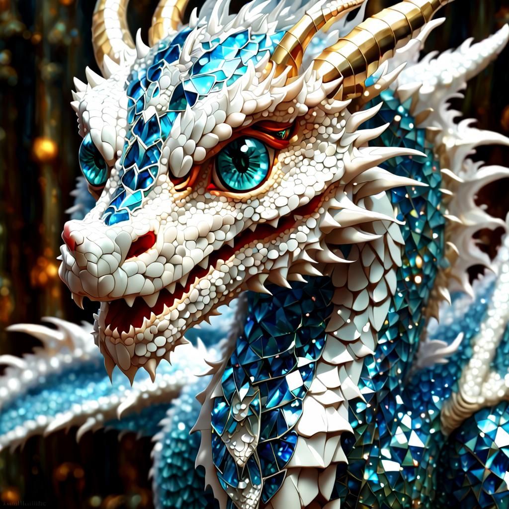 Diamond Dragon Portrait in Anime Style