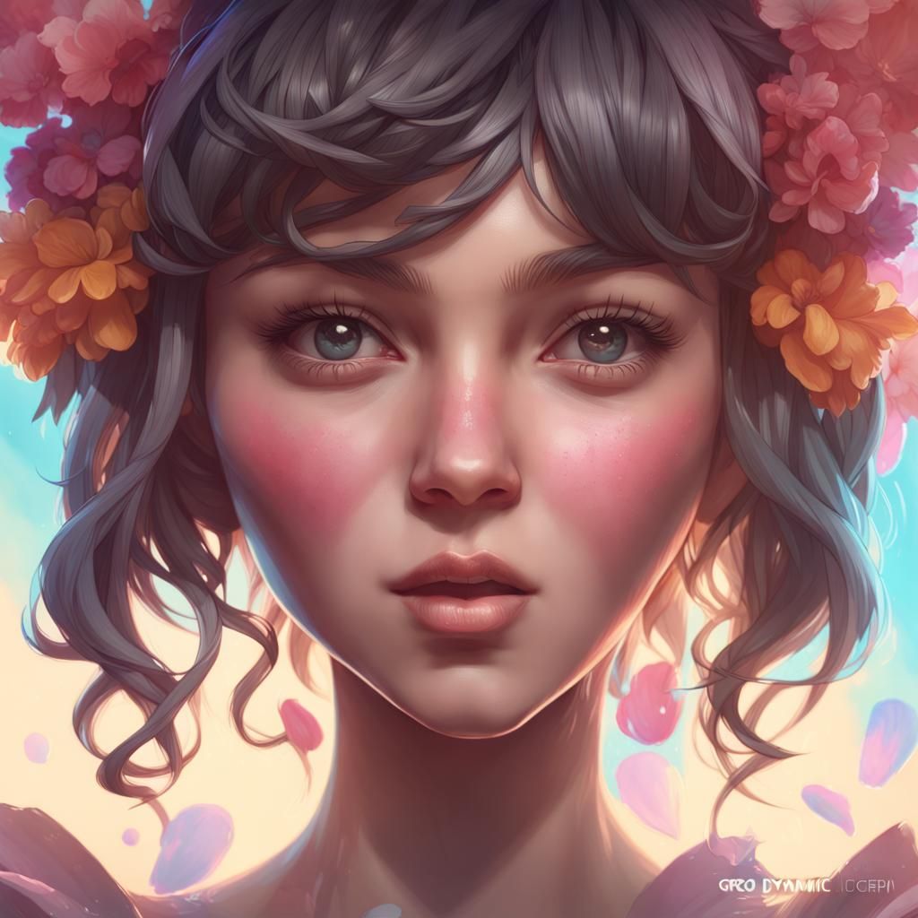 Kawaii Portrait in Hyperdetailed Digital Art Style