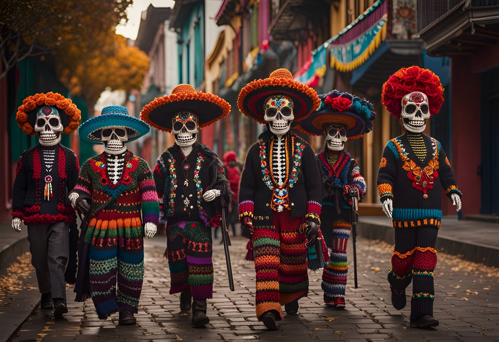 Knitted Day of the Dead Celebration