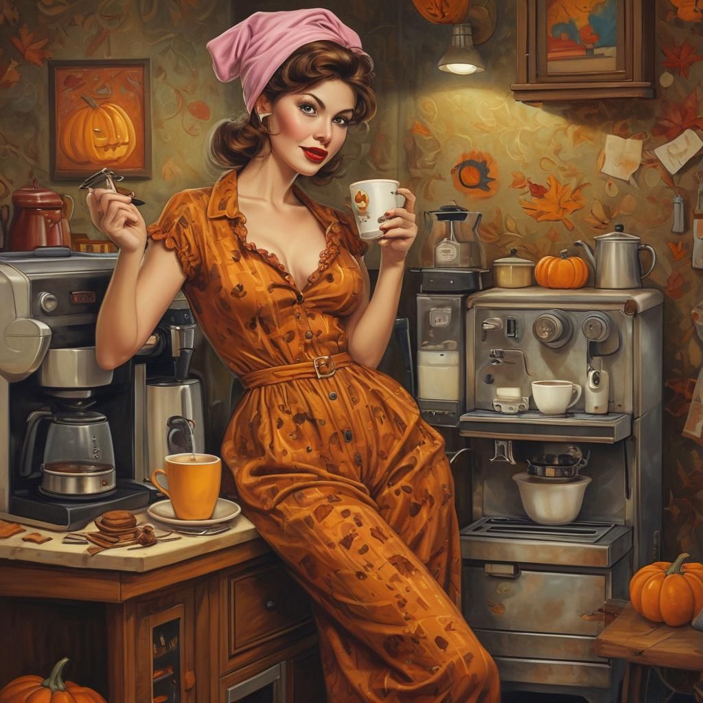 Picture perfect realistic Adorable pin up style tradiein paj...