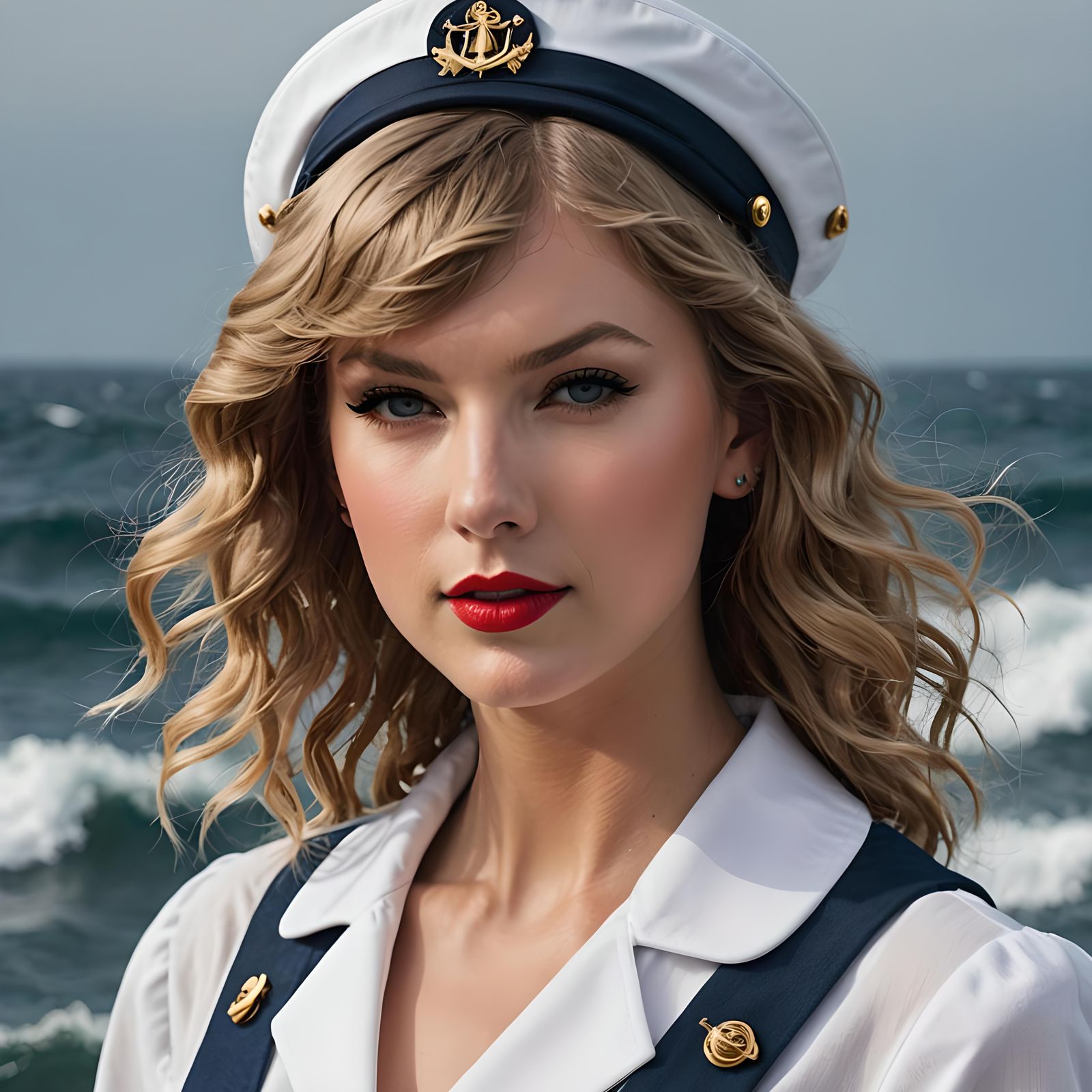 Taylor Swift as Sailor: Ocean Portrait