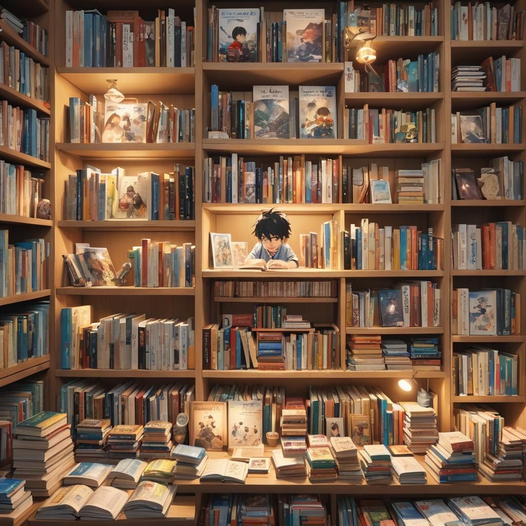 Vibrant Anime Montage of Haruki's Life and Books