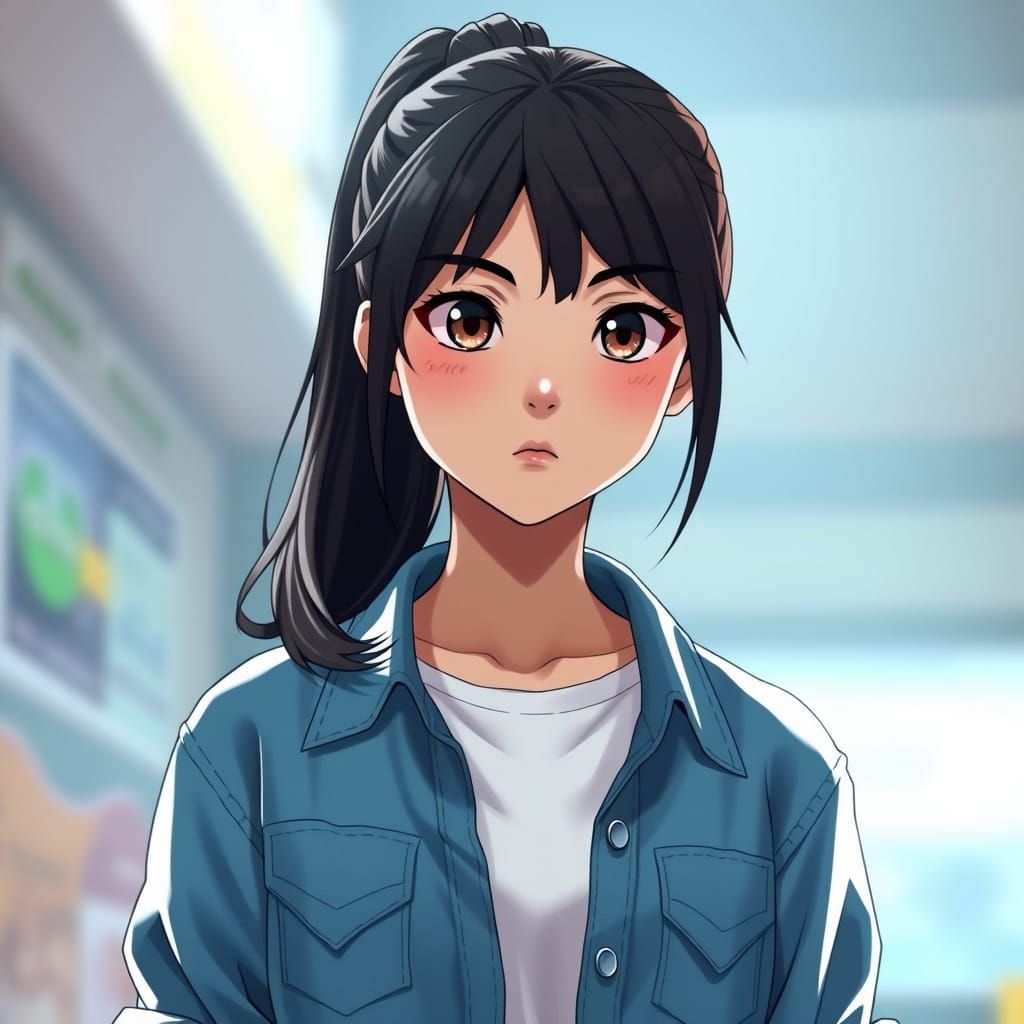 Serene Anime-Inspired Portrait of Daisy Johnson