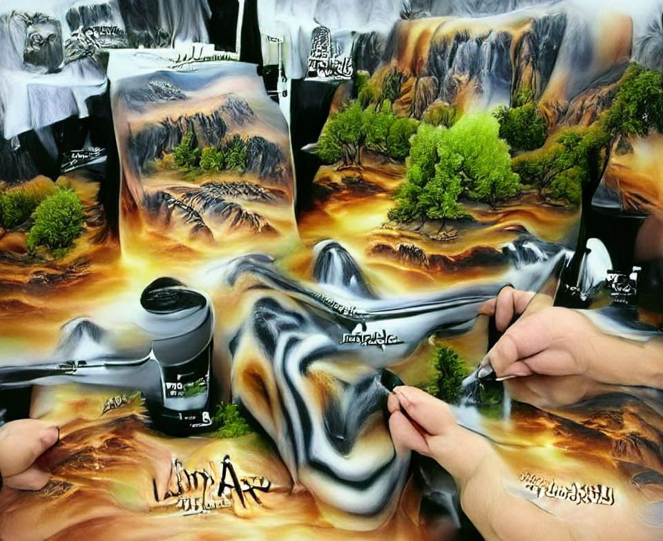 Abstract AI-Generated Landscape