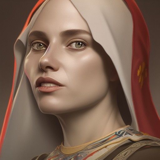 First Female Pope: Hyperdetailed Artstation Portrait