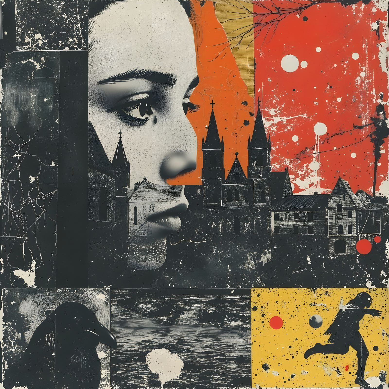 Vienna Cityscape in Pollock's Dripped Splendor