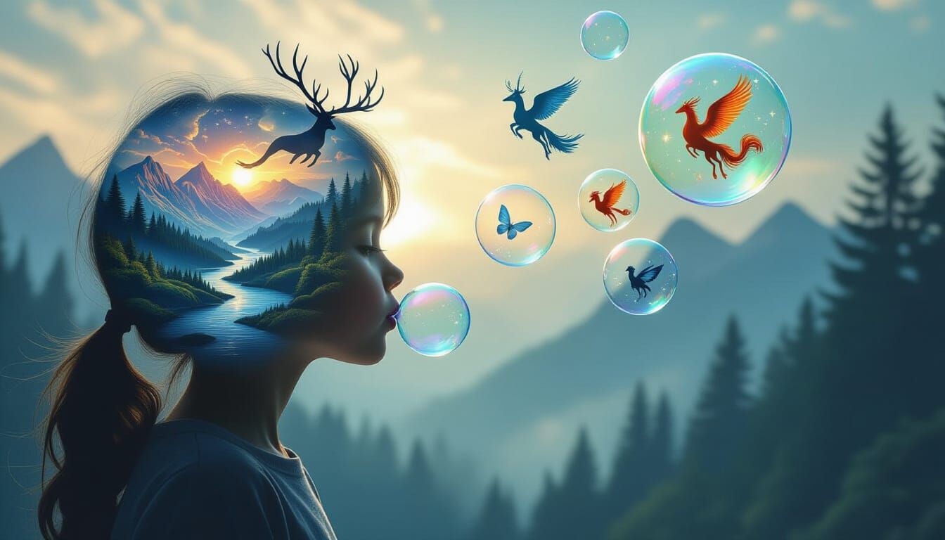 Dreamlike Fantasy World Revealed in Silhouette