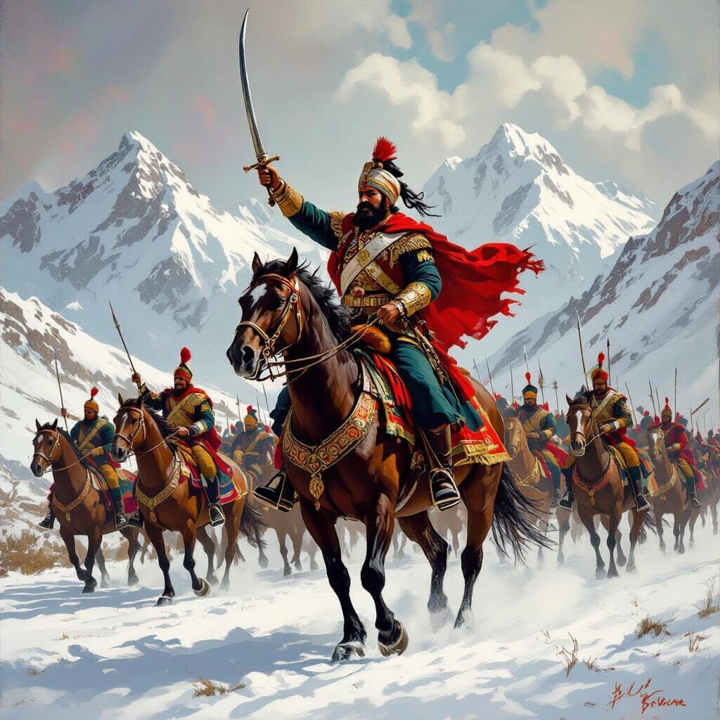 General Zorawar Singh Leads Dogra Army in Ladakh