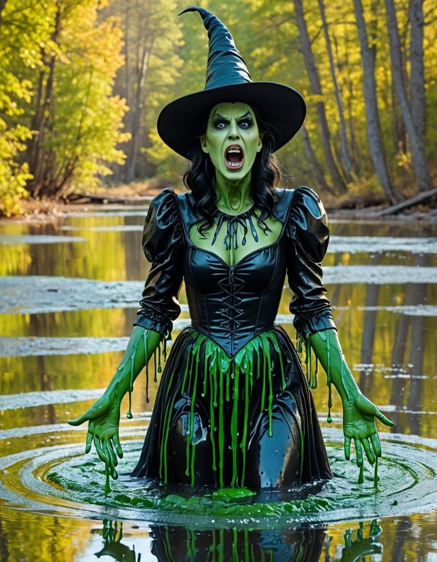 Wicked Witch Melts in Hyperrealistic Splash Art