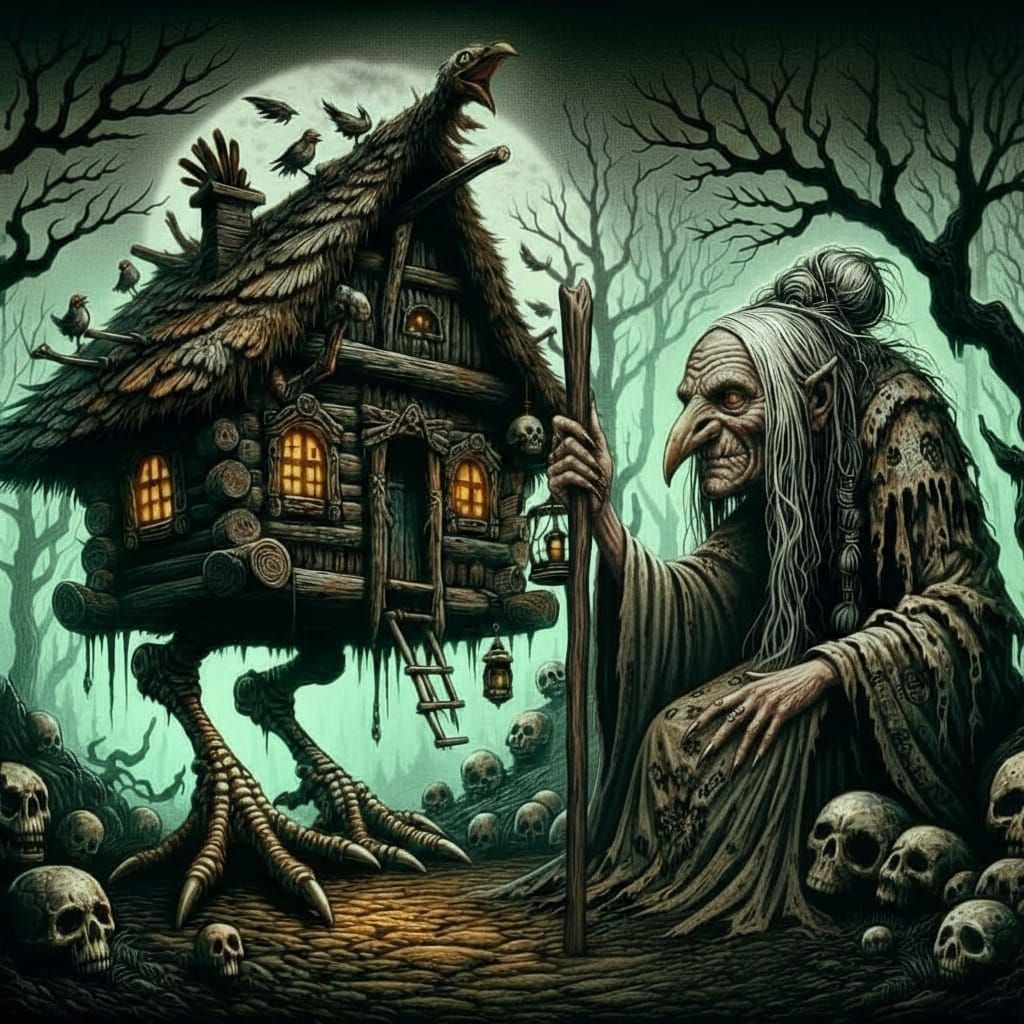 Baba Yaga's Eerie Cottage on Chicken Legs