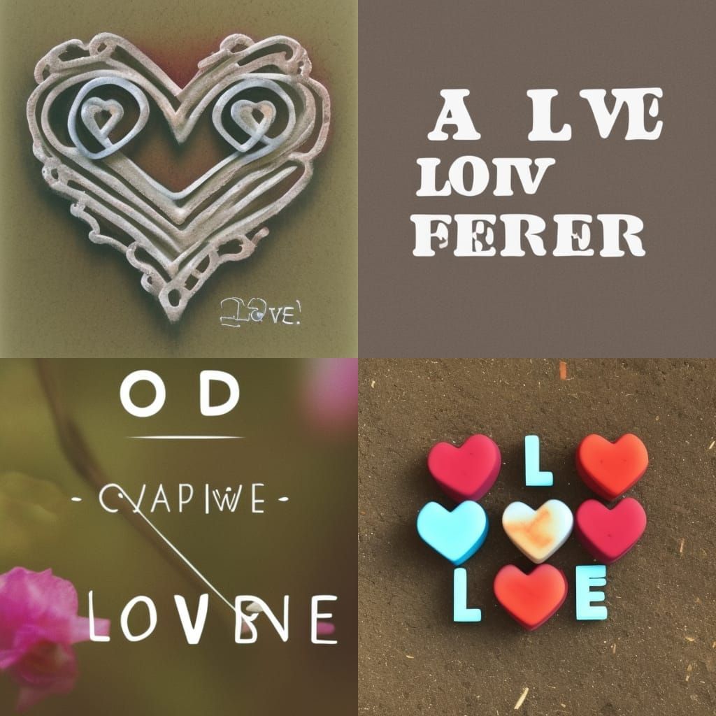 Abstract AI Generated Image of Love