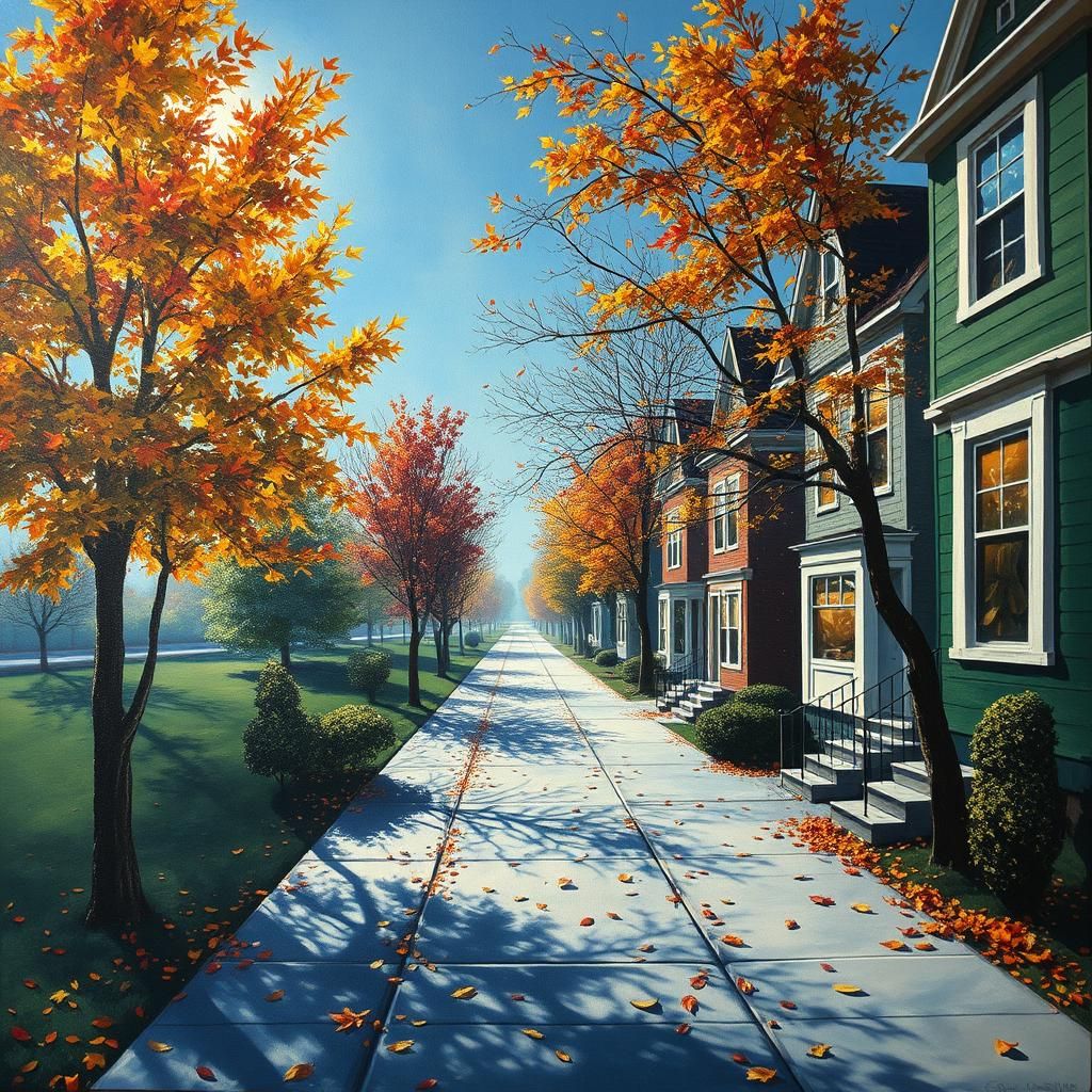 Surreal Autumn Landscape Inspired by Salvador Dali