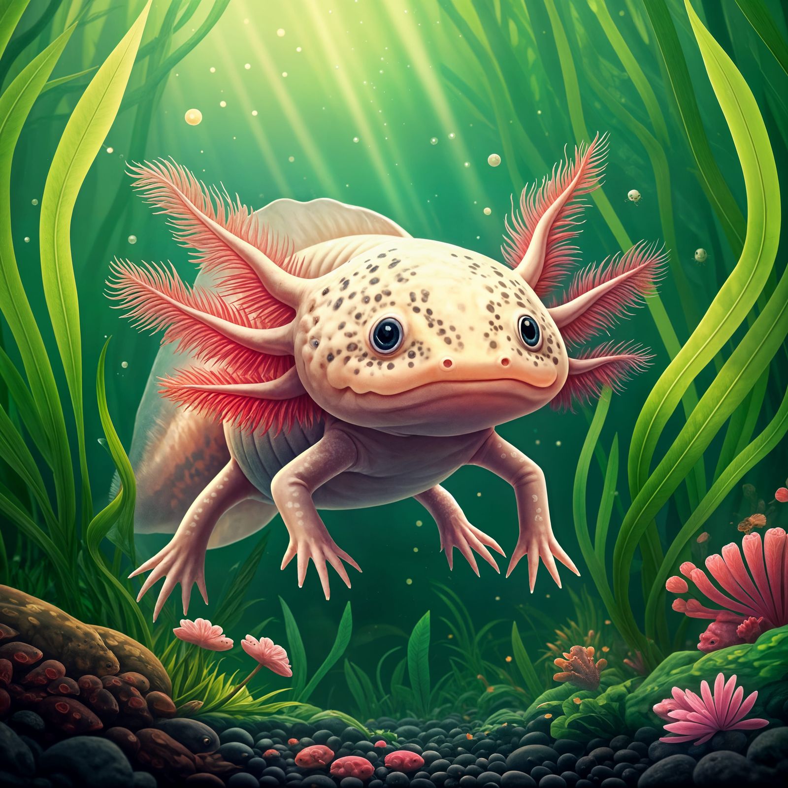 Adorable Axolotl Portrait