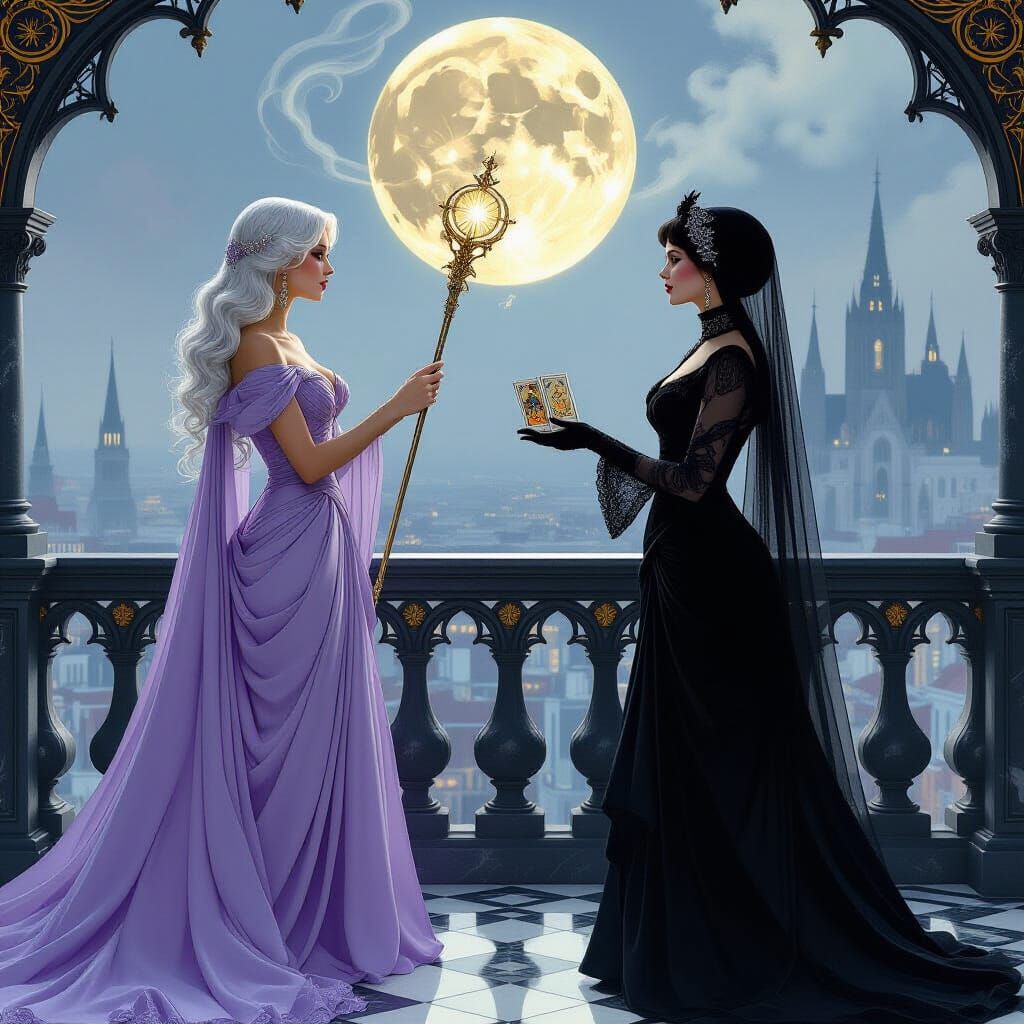 Duchess and Fortune-Teller with Moon Scepter