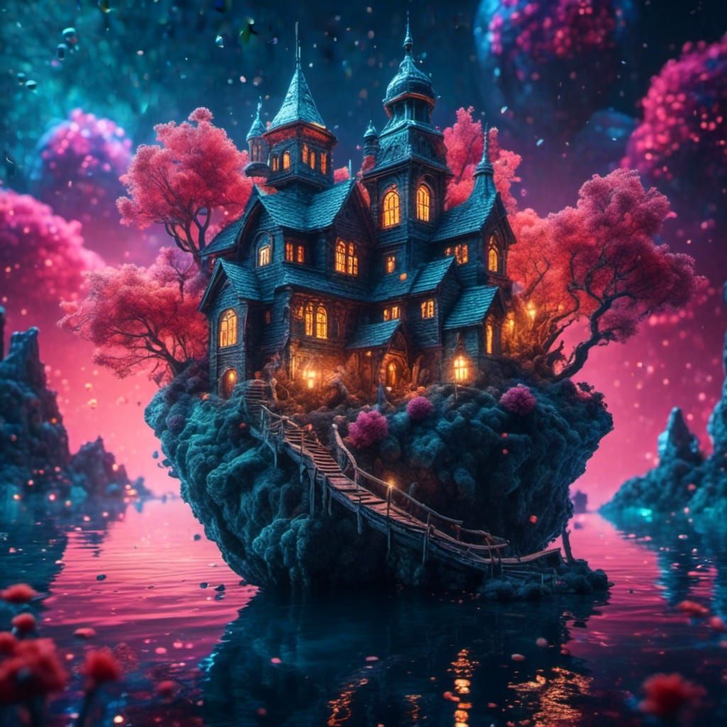 Bioluminescent Underwater City Concept Art