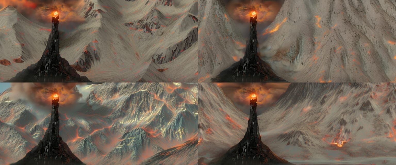 Lord of the rings, mount doom, volcano, a large volcano erupting, tolkien, eruption, 8k, highly intricate