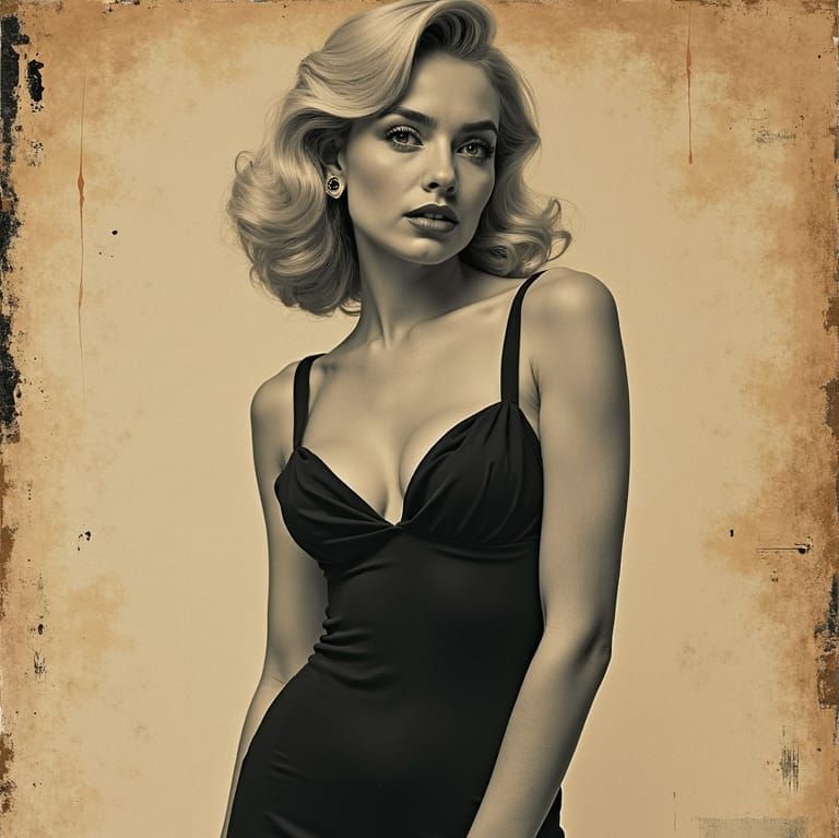 1950s Pin-Up in Banksy & Penn Style