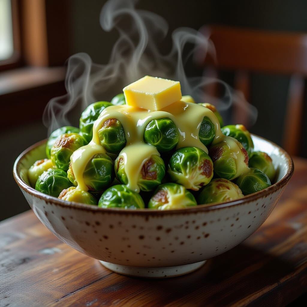 Buttery Brussel Sprouts in Ash Thorp Style