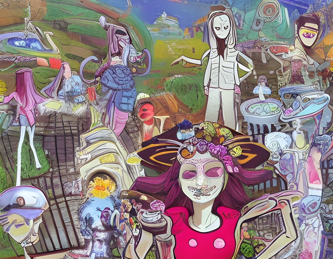 Whimsical Boho Pixie in a Magical Meadow