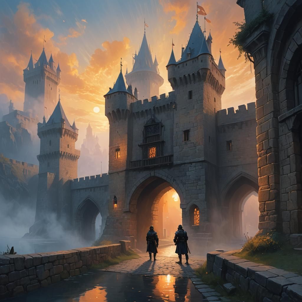 Medieval Castle Gatehouse in Fantasy Style