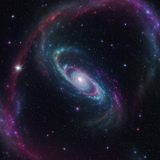 Vast Nebula and Lone Astronaut in Ethereal Digital Art