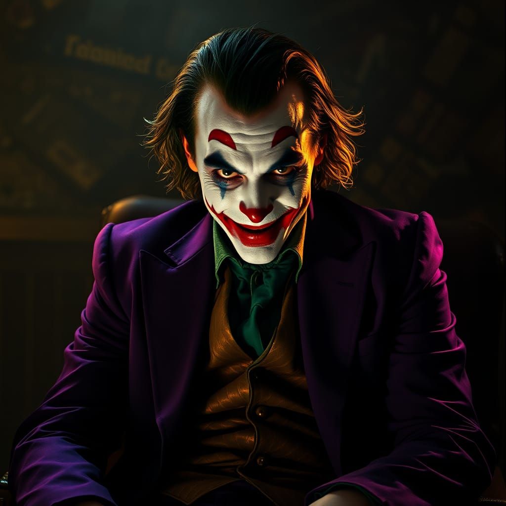 The Joker in Rembrandt-Style Chiaroscuro Lighting