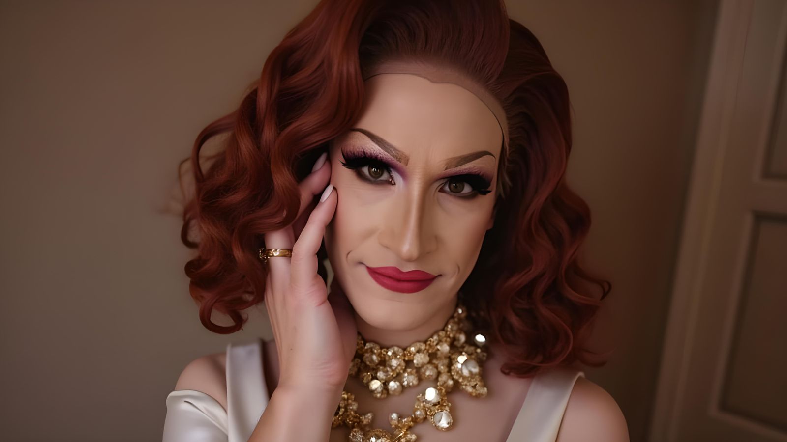 High Fashion Model Portrait with Luxury Dress