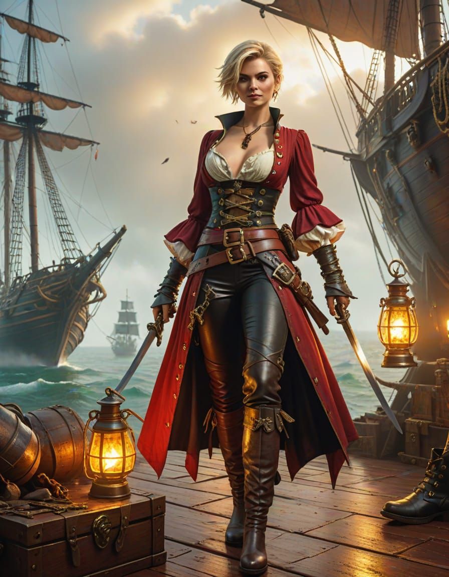 Sensual Pirate Pixie in Golden Hour