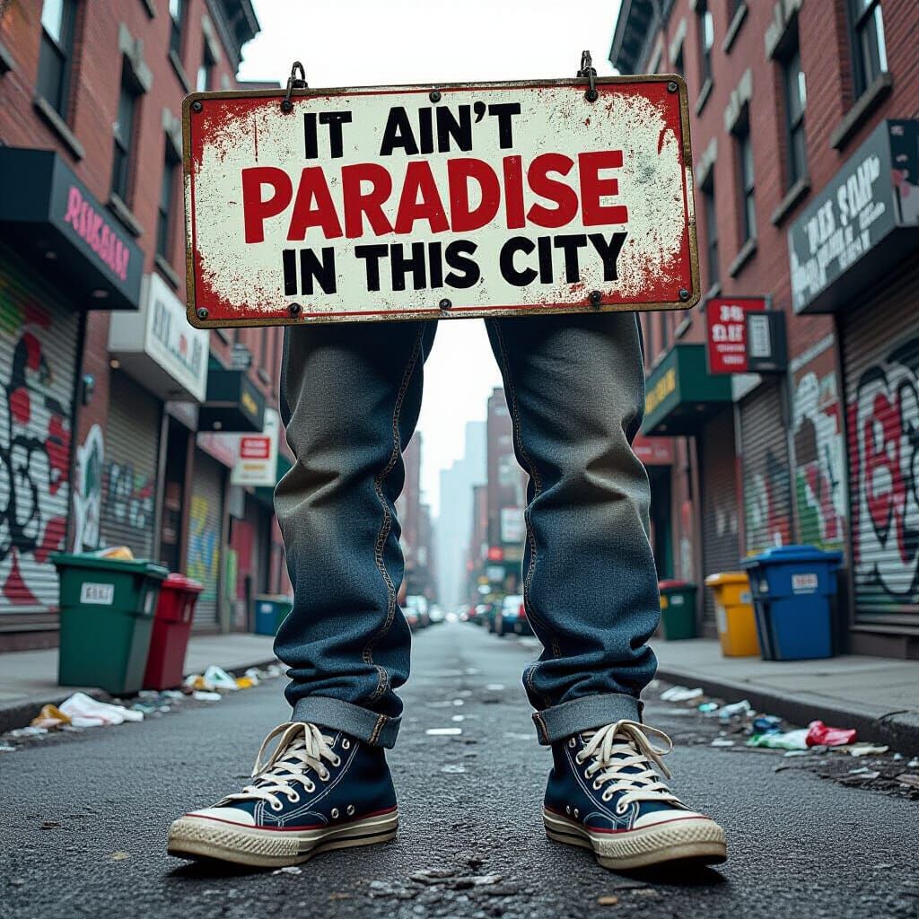 Gritty Urban Landscape in Digital Art Style