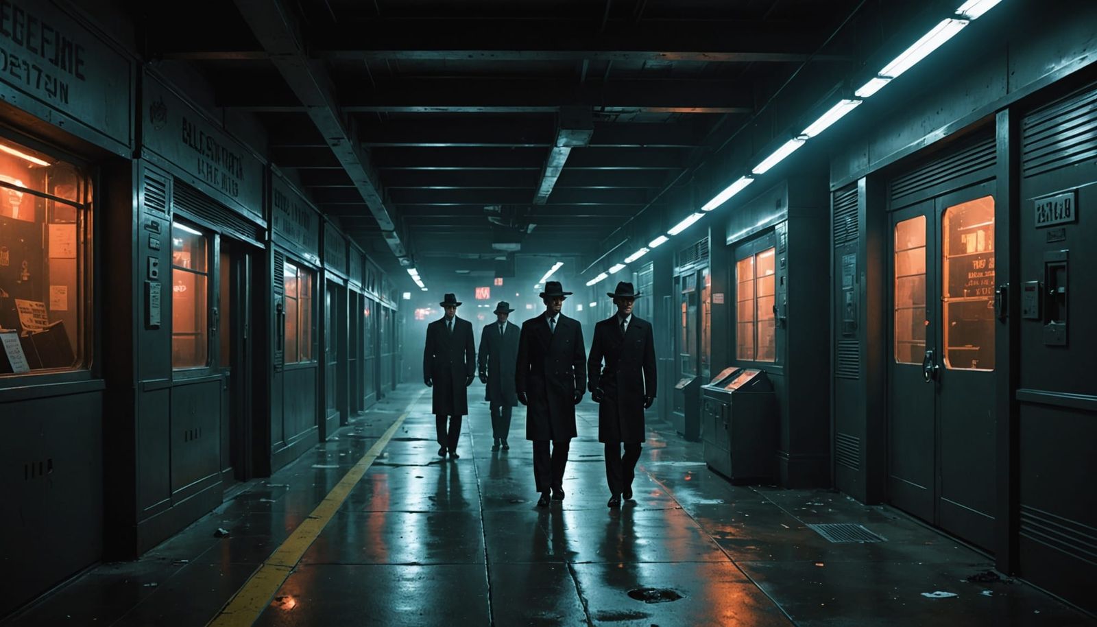 Retro Noir Streets: Secret MIB Precinct in Los Angeles