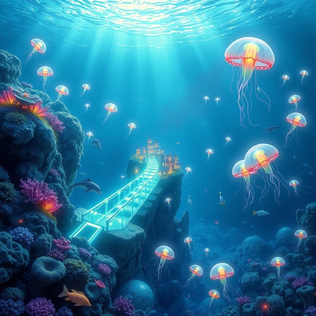 Majestic Iridescent Coral Bridge Connects Underwater Cities ...