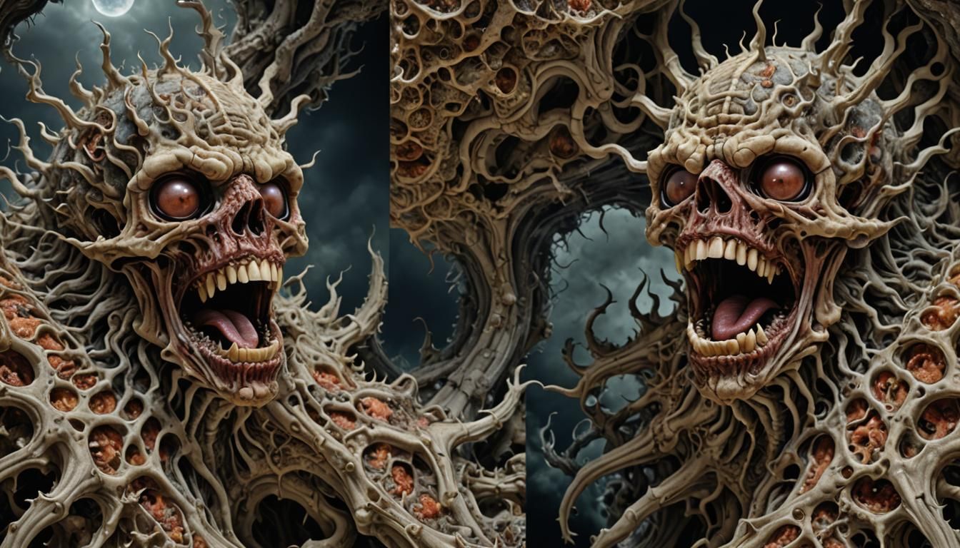 Surreal Apocalyptic Landscape in Primary and Secondary Color...