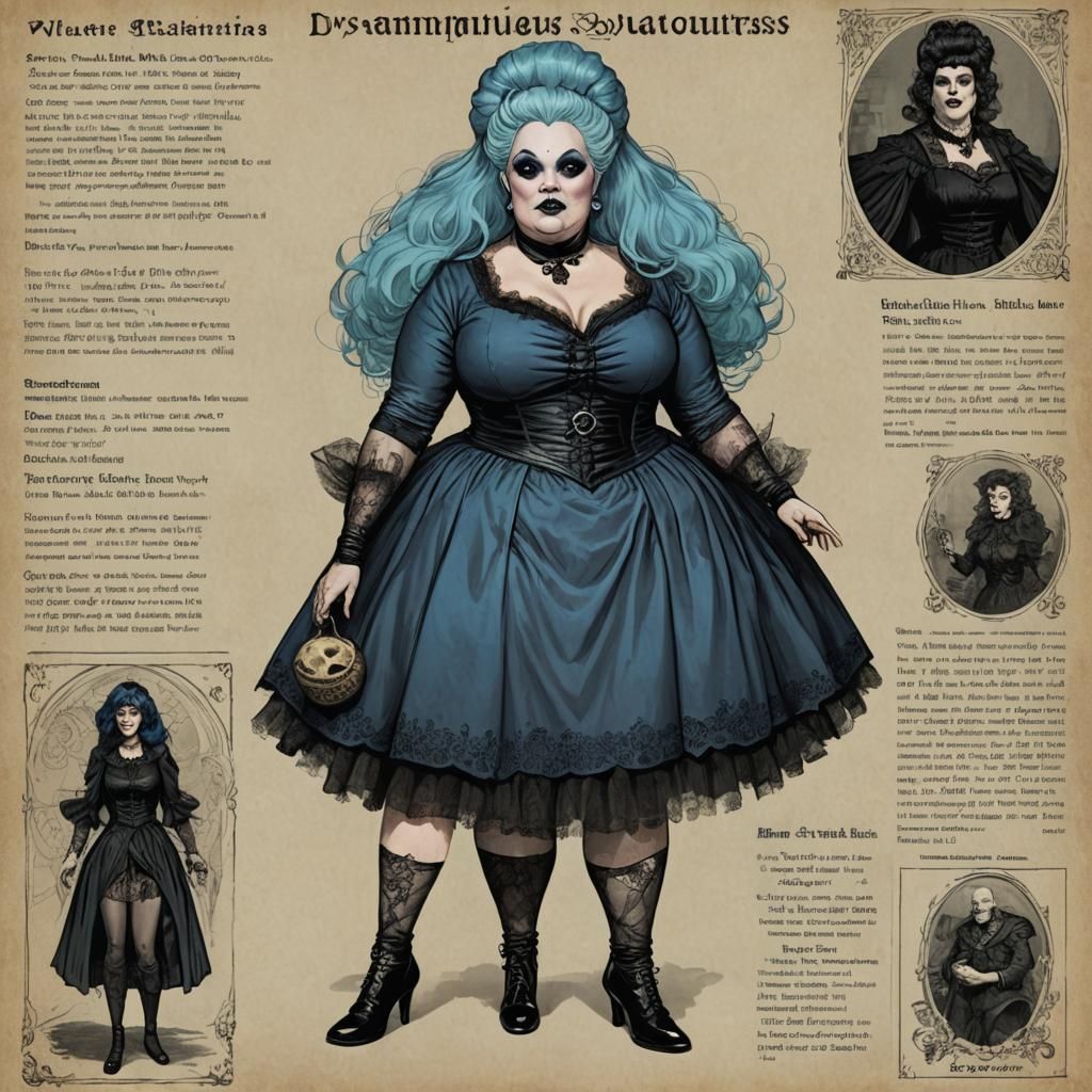 Morbid Gothic Enchantress as 1960s Super-Villainess