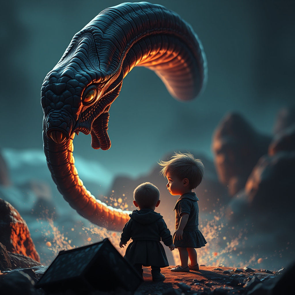 Alien Encounter: Detailed Matte Painting in 8k