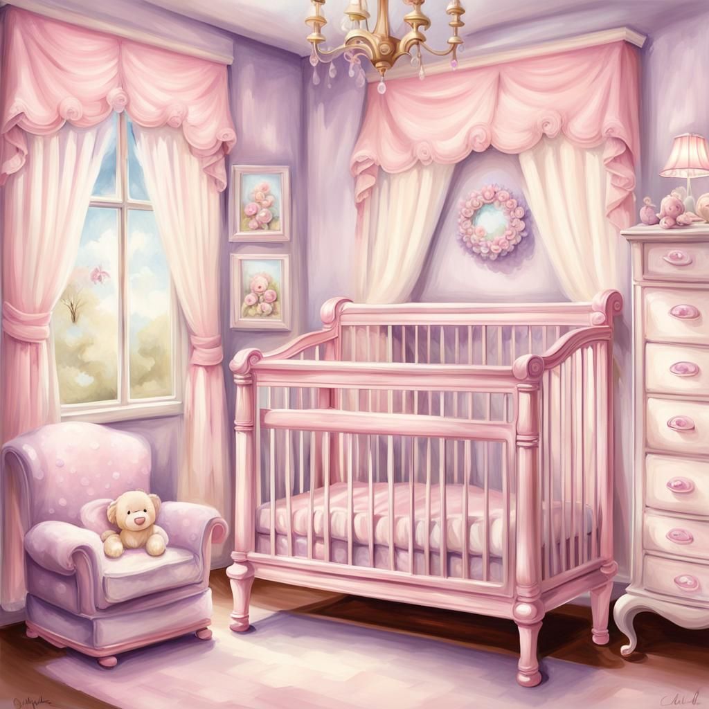 Cute baby Girl crib,