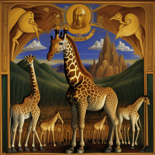 Giraffes Meet Extraterrestrial Gentlemen in a Renaissance-In...