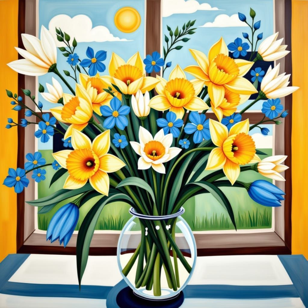 Hope Amidst Ruin: A Bouquet of Resilience