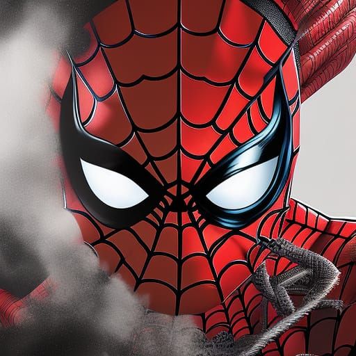 Spider-Man in Ink Punk Urban Art Style