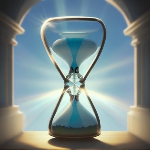 Hourglass in Divine Sunshine