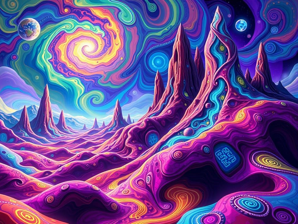 Surreal Fractal Landscapes of a Dreamlike Oz