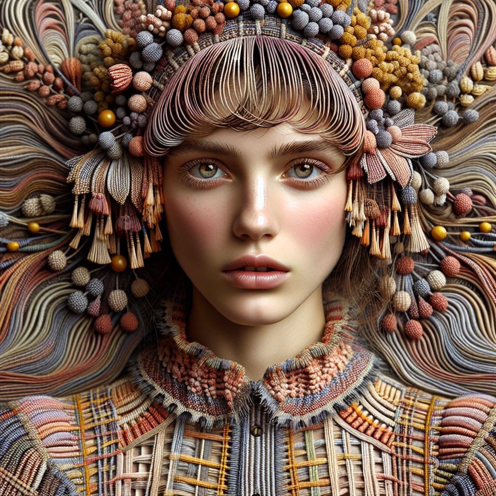 MPR ON - Spirioffom Ursinae Hopsack Pinafore Fringed-Lily Cr...